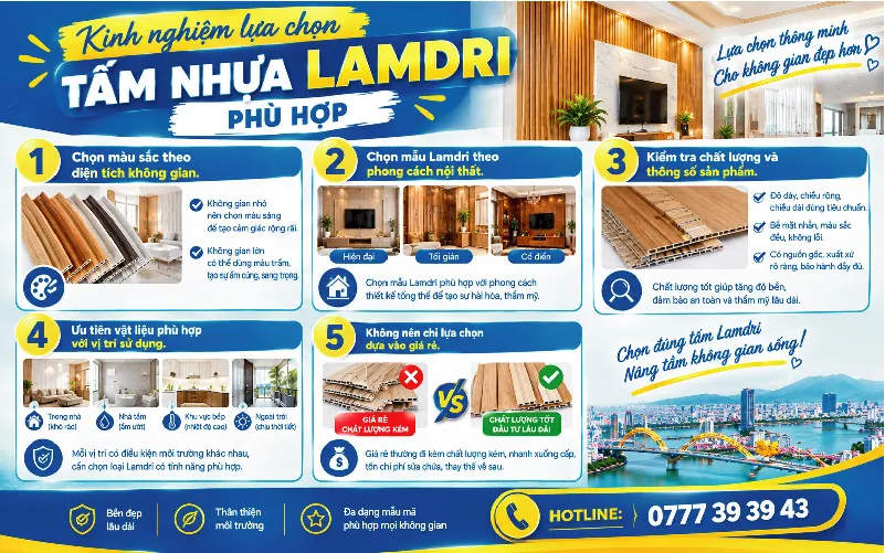 kinh nghiệm chọn tấm ốp tường lamdri