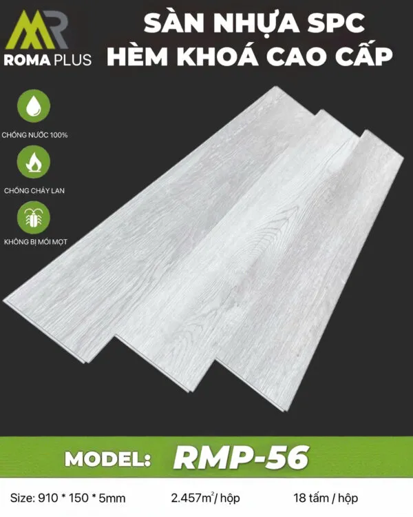 sàn nhựa hèm khóa 5mm rmp56