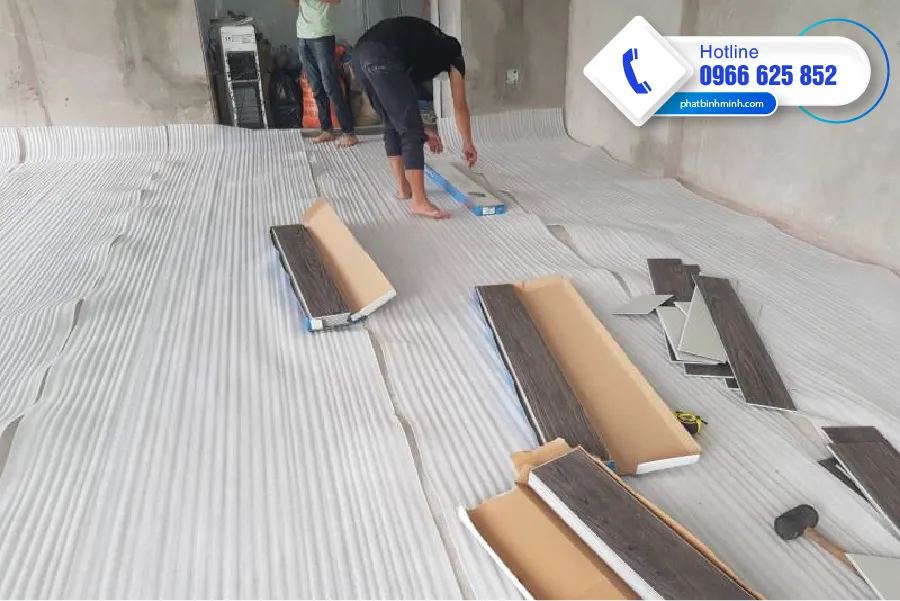 thi công sàn nhựa hèm khóa tại đà nẵng